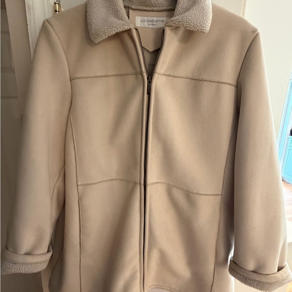 Liz Claiborne Women's Tan Teddy Jacket